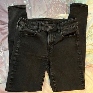 American Eagle Black Mid Rise Skinny Jeggings size 8 regular